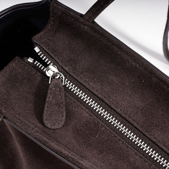 Vintage Suede Leather Clutch Bag