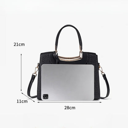 Classic Crocodile Pattern Vegan Eco-Leather Clutch Bag