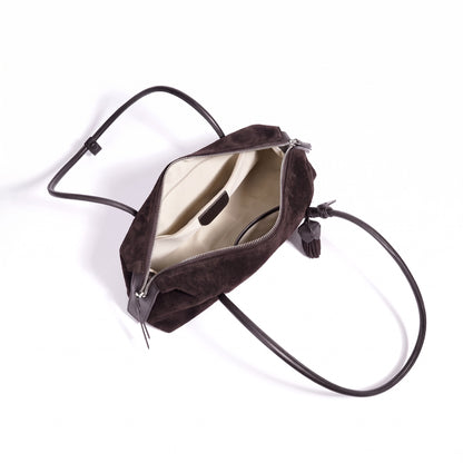 Schicke matte Baguette-Clutch aus echtem Leder