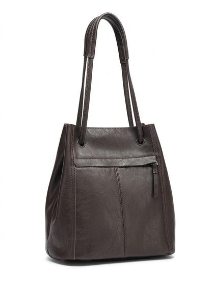 Artisanal Soft Genuine Leather Tote Clutch Bag