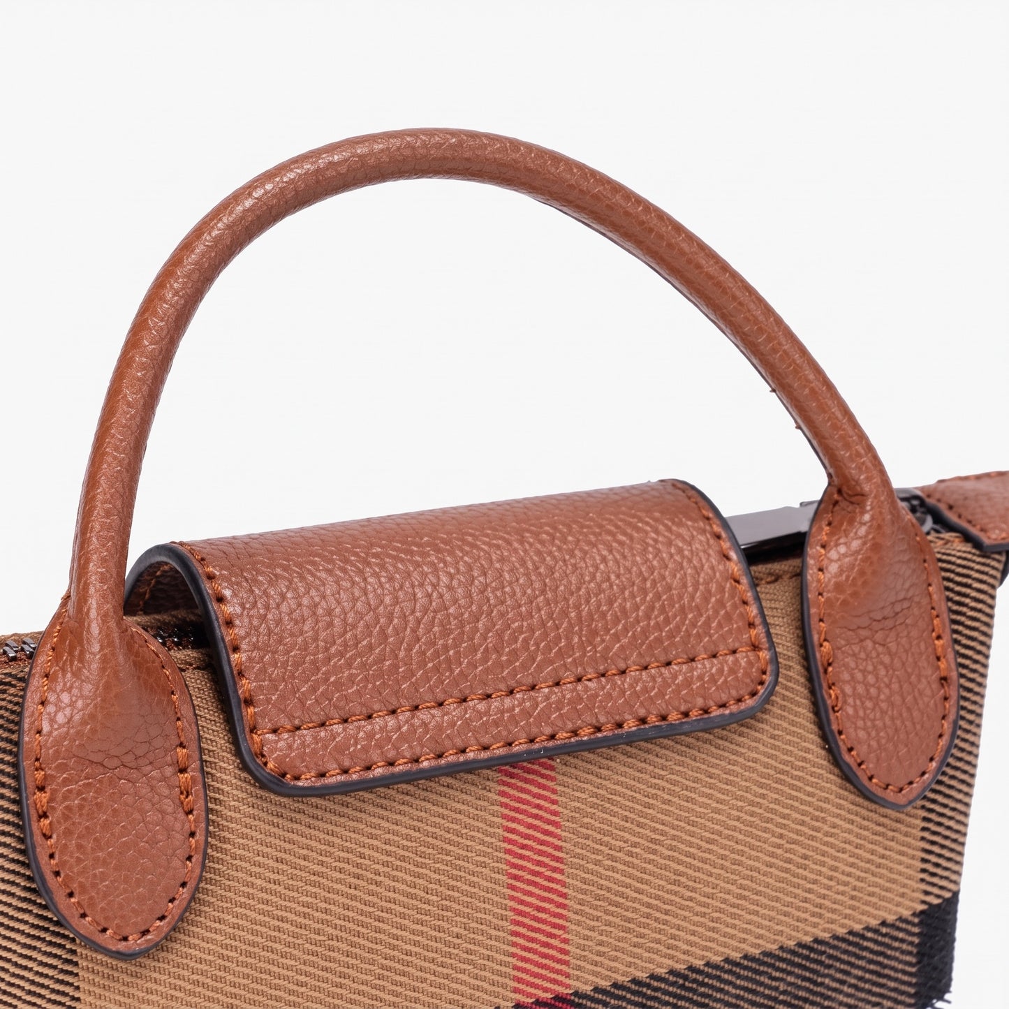 Vintage Plaid Vegan Eco-Leather Mini Clutch Bag