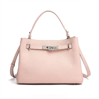 Sleek Genuine Leather Satchel Clutch Bag