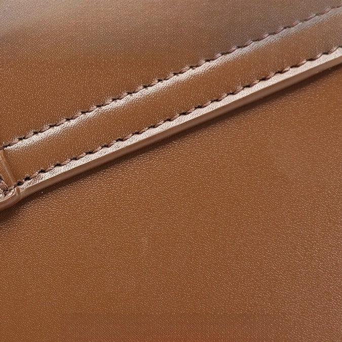 Retro Genuine Leather Baguette Clutch Bag