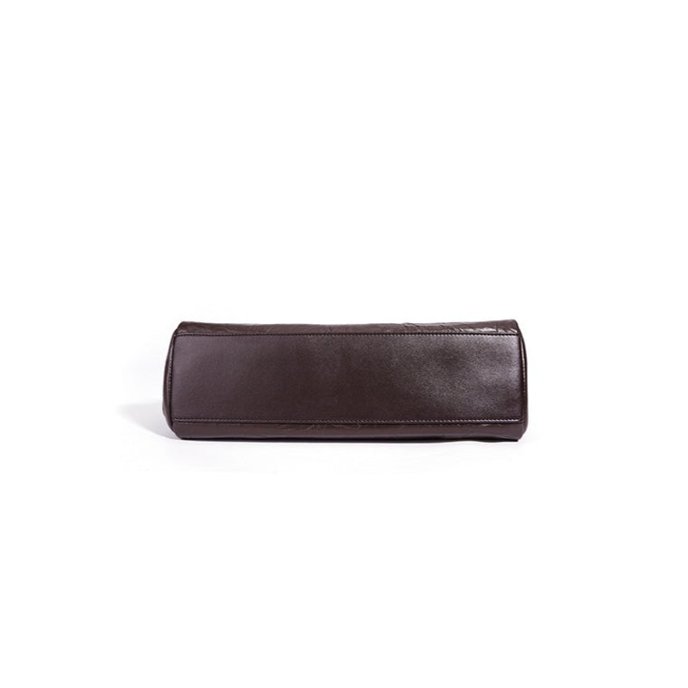 Elegant Genuine Leather Flap Messenger Clutch Bag