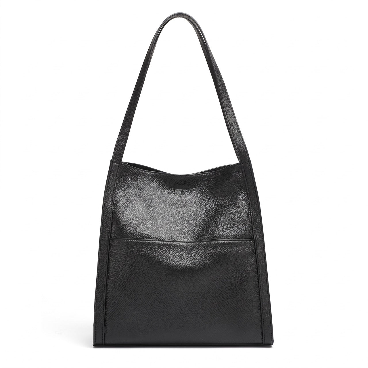 Supple Genuine Leather Spacious Tote Clutch Bag