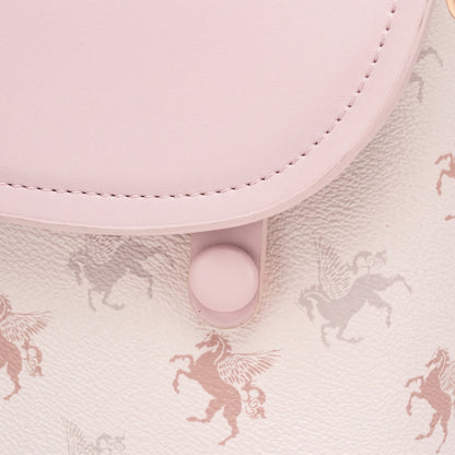 Whimsy Pegasus Pattern Vegan Eco-Leather Mini Flap Clutch Bag