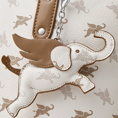 Sac à main épaule fourre-tout monogramme vintage de luxe grand éléphant volant