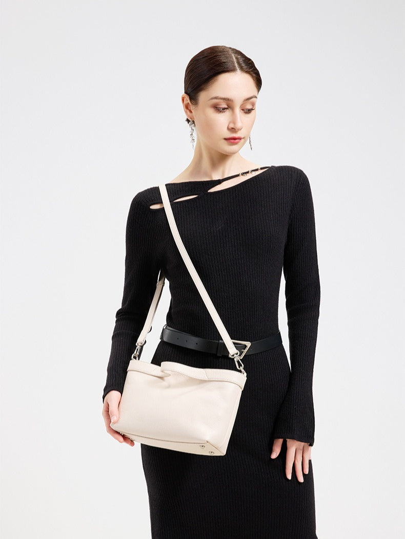 Sand Dune Mini Tote Genuine Leather Clutch Bag