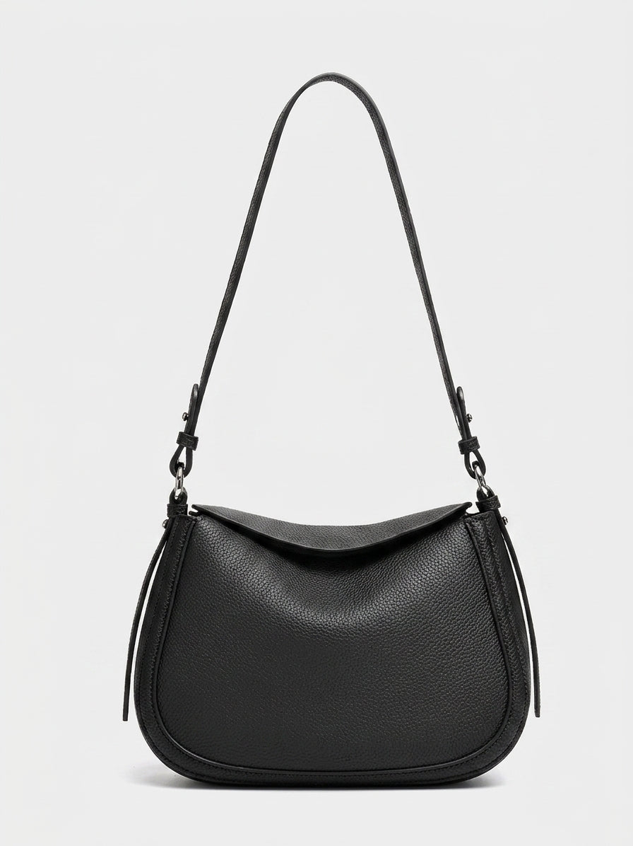 Graceful Genuine Leather Saddle Messenger Clutch Bag