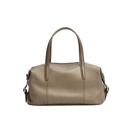 Borsa pochette a cuscino in vera pelle morbida dalla texture martellata