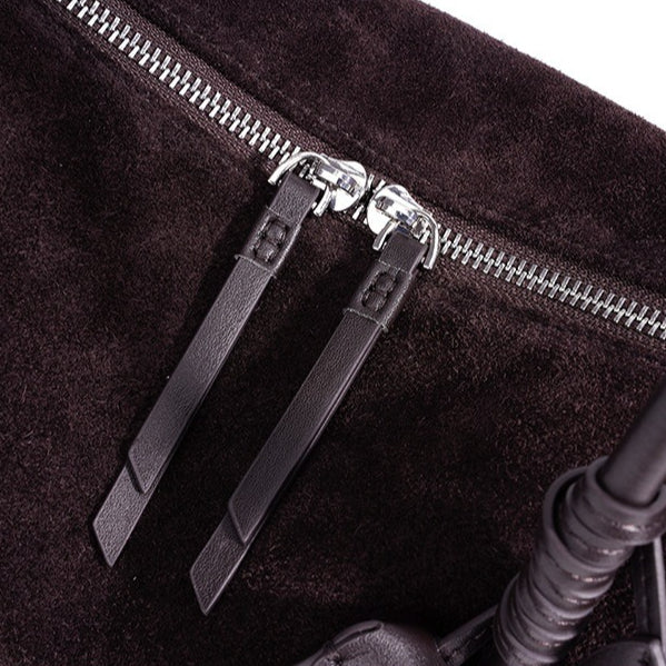 Chic Matte Genuine Leather Baguette Clutch Bag