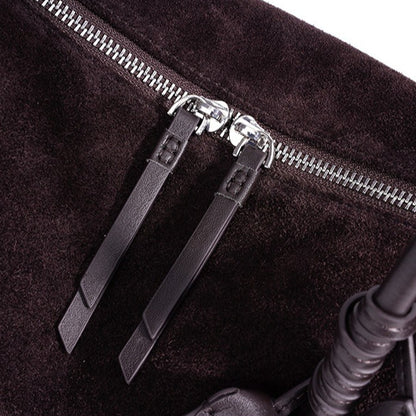 Chic Matte Genuine Leather Baguette Clutch Bag