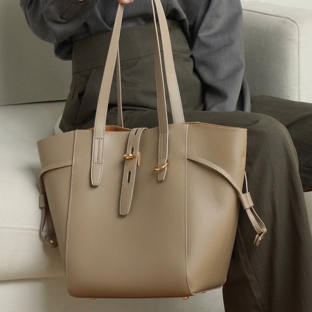 Sac fourre-tout vintage en cuir véritable pour femme avec boucle à cadenas