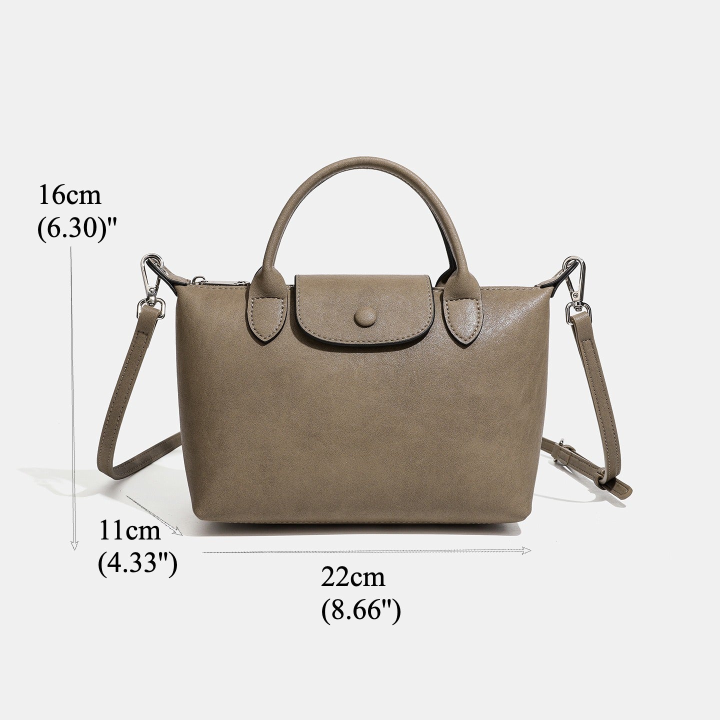 Sac dumpling souple en cuir véritable Heritage