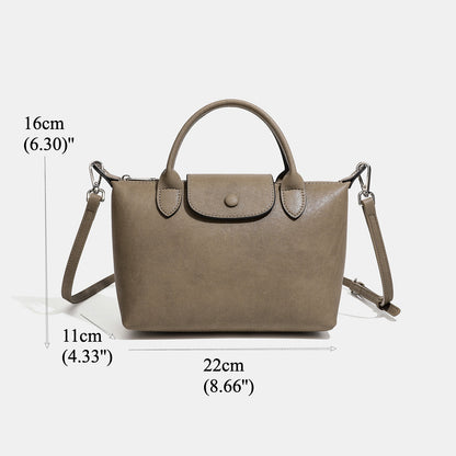 Sac dumpling souple en cuir véritable Heritage