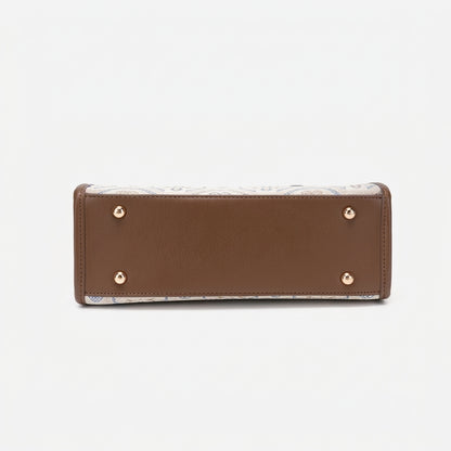 Graceful Geometric Vegan Eco-Leather Tote Clutch Bag
