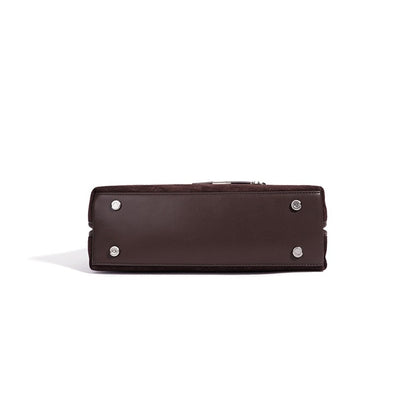 Sleek Soft Suede Genuine Leather Curved Clutch Bag