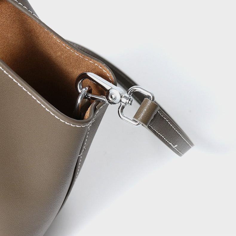 The Artisan Weave Genuine Leather Hobo Tote Bag with Detachable Strap