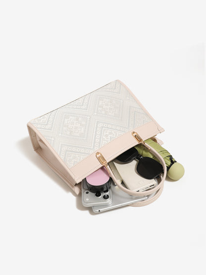Exquisite Geometric Vegan Eco-Leather Clutch Bag