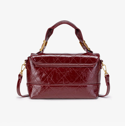 Radiant Quilted Vegan Eco-Leather Satchel Crossbody Bag