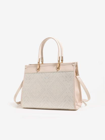 Exquisite Geometric Vegan Eco-Leather Clutch Bag