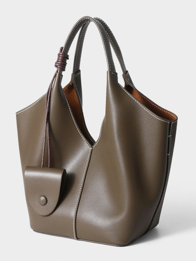 The Artisan Weave Genuine Leather Hobo Tote Bag with Detachable Strap