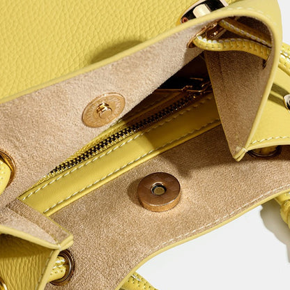 Ruhiger Luxus Schulter-Clutch aus echtem genarbtem Leder für Telefon