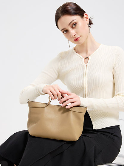 Sand Dune Mini Tote Genuine Leather Clutch Bag