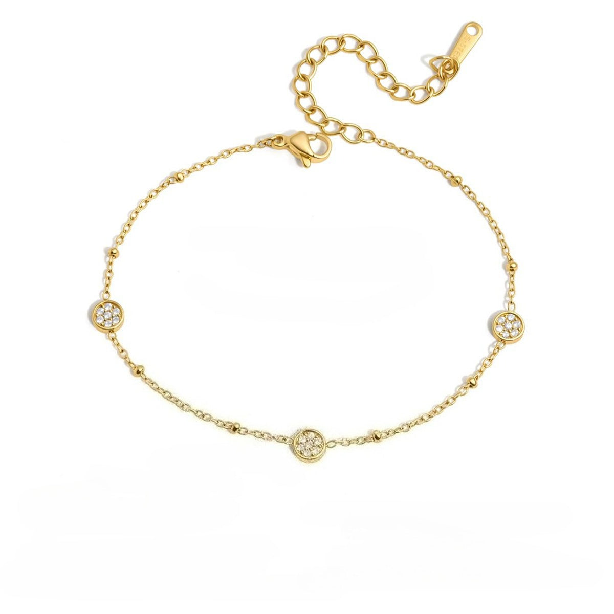 Modern Luxury Delicate Pavé Station Bracelet