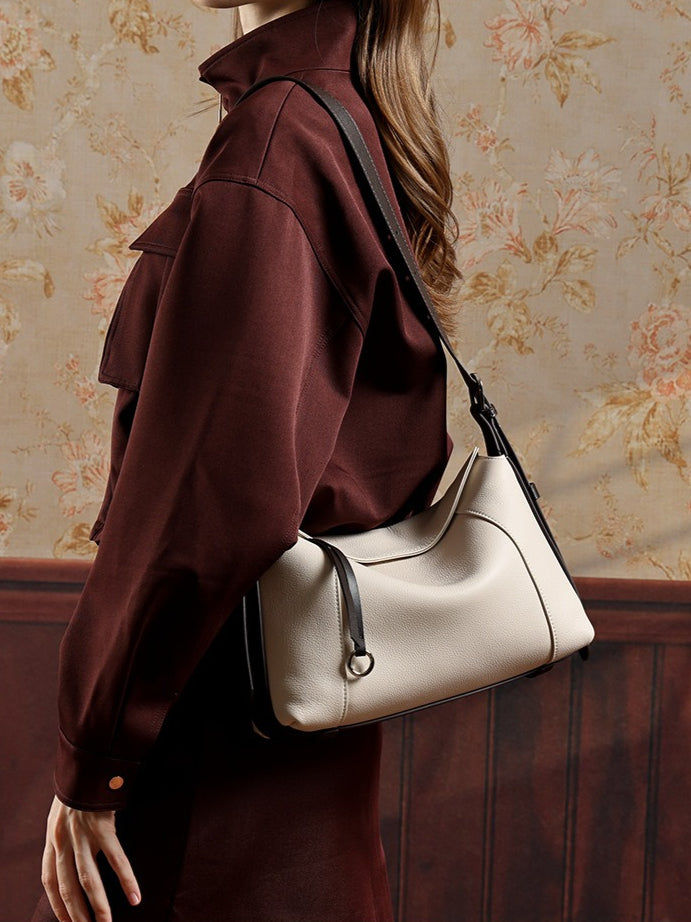 Anspruchsvolle Silhouette Handtasche aus echtem Leder zum Umhängen