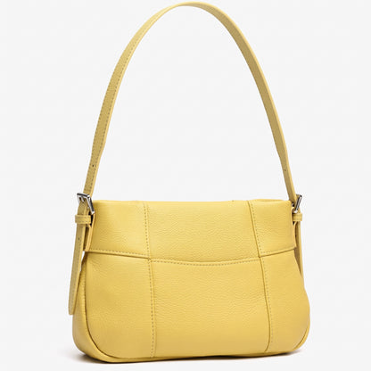 Effortless Genuine Leather Quilted Hobo Clutch Bag