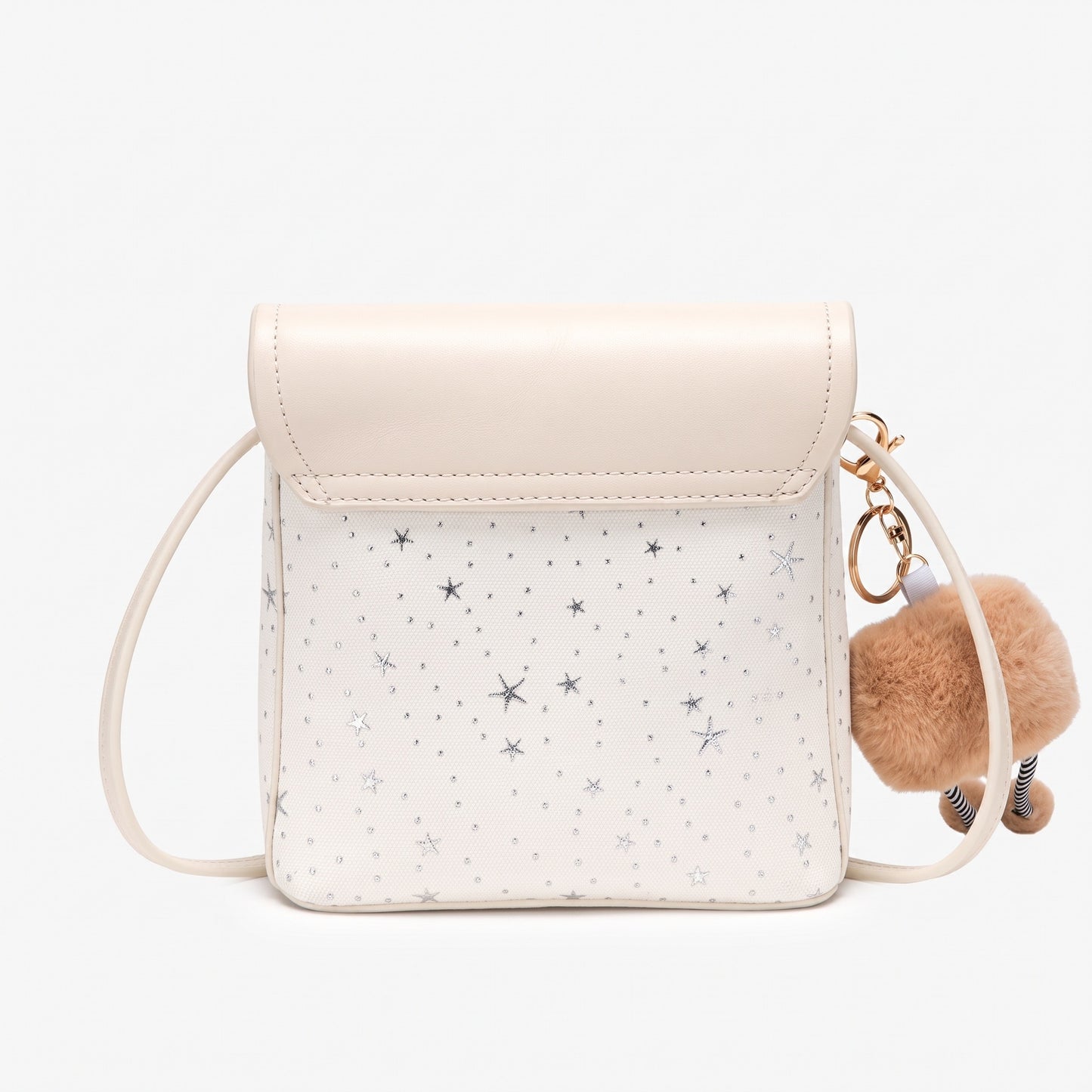 Radiant Celestial Pattern Flap Vegan Eco-Leather Mini Clutch Bag