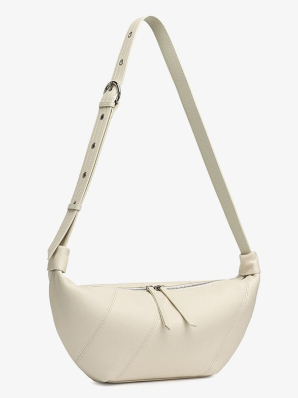 Effortless Genuine Leather Crossbody Dumpling Bag