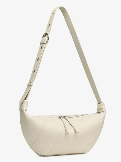 Effortless Genuine Leather Crossbody Dumpling Bag