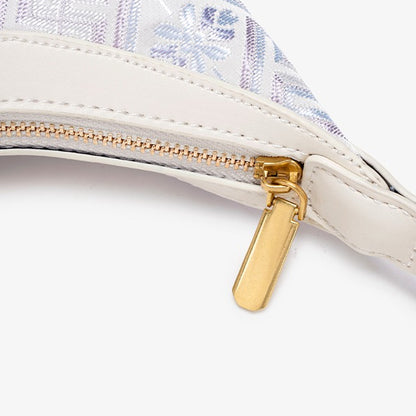 Elegant Brocade Pattern Vegan Eco-Leather Hobo Shoulder Bag