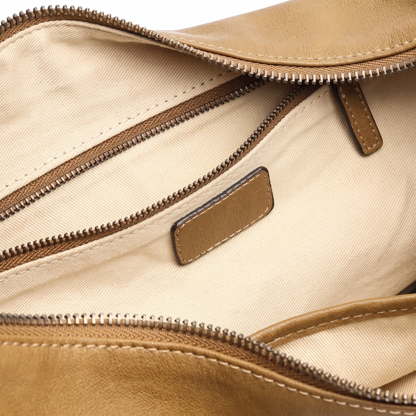 Supple Slouchy Genuine Leather Crescent Hobo Clutch Bag