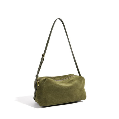 Vintage Suede Genuine Leather Clutch Bag