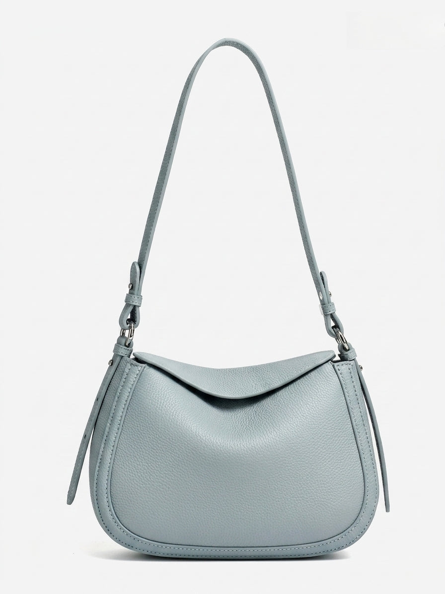 Graceful Genuine Leather Saddle Messenger Clutch Bag