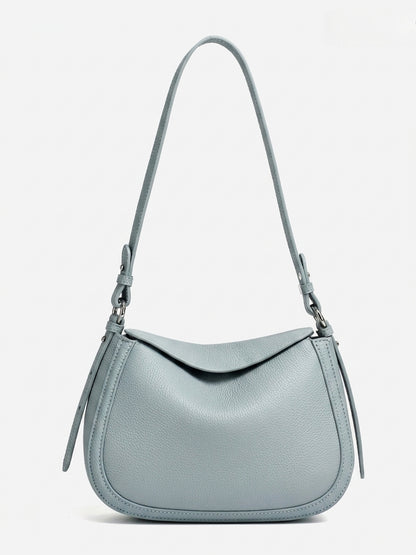 Graceful Genuine Leather Saddle Messenger Clutch Bag