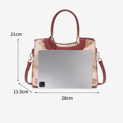 Borsa pochette elegante con fiori, ecopelle vegana e charm rotondo in metallo