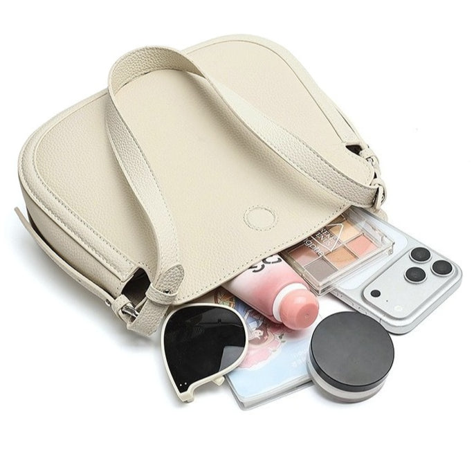 Graceful Genuine Leather Saddle Messenger Clutch Bag