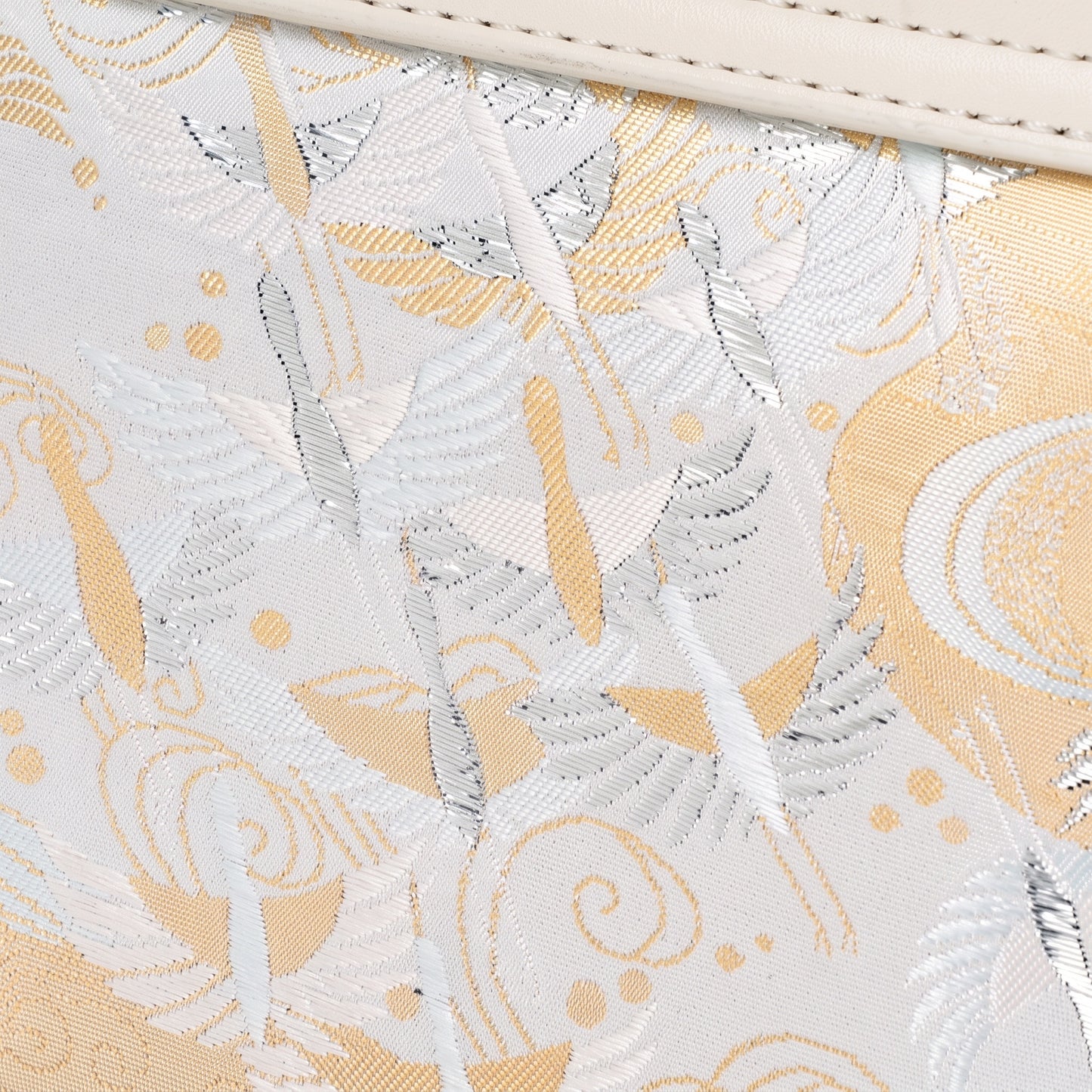 Ethereal Crane Pattern Vegan Eco-Leather Mini Flap Clutch Bag
