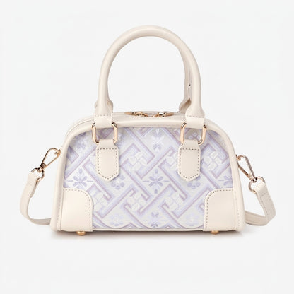 Sac pochette Boston doux en cuir écologique végan avec breloque teckel mignon