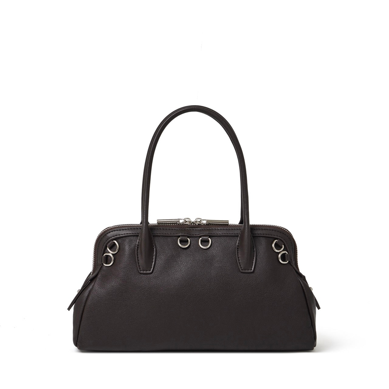 Sac pochette Boston en cuir véritable défini