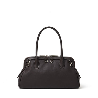 Sac pochette Boston en cuir véritable défini