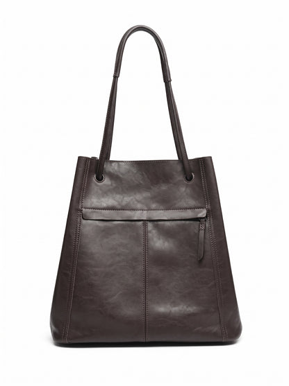 Artisanal Soft Genuine Leather Tote Clutch Bag