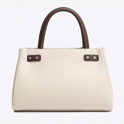 Elegante borsa Kelly a tracolla in vera pelle testurizzata