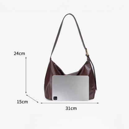 Modern Classic Large Capacity Vegan Eco-Leather Hobo Bag