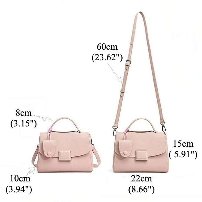 Chic Genuine Leather Square Flap Clutch Bag
