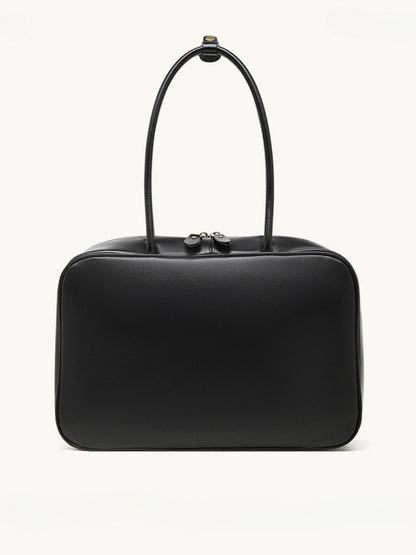 Women's Large Smooth Genuine Leather Bag - Versatile 2-Way Carry Office Work Tote